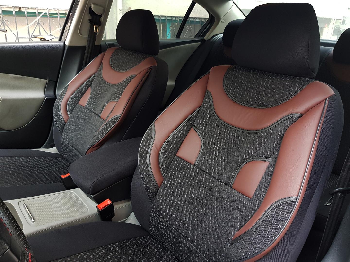 seatcovers by k-maniacSeat Covers Compatible with Vauxhall Karl Universal Black/Bordeaux Car Seat Covers Set Front Seats Car Accessories Interior V334112 Seat Protector