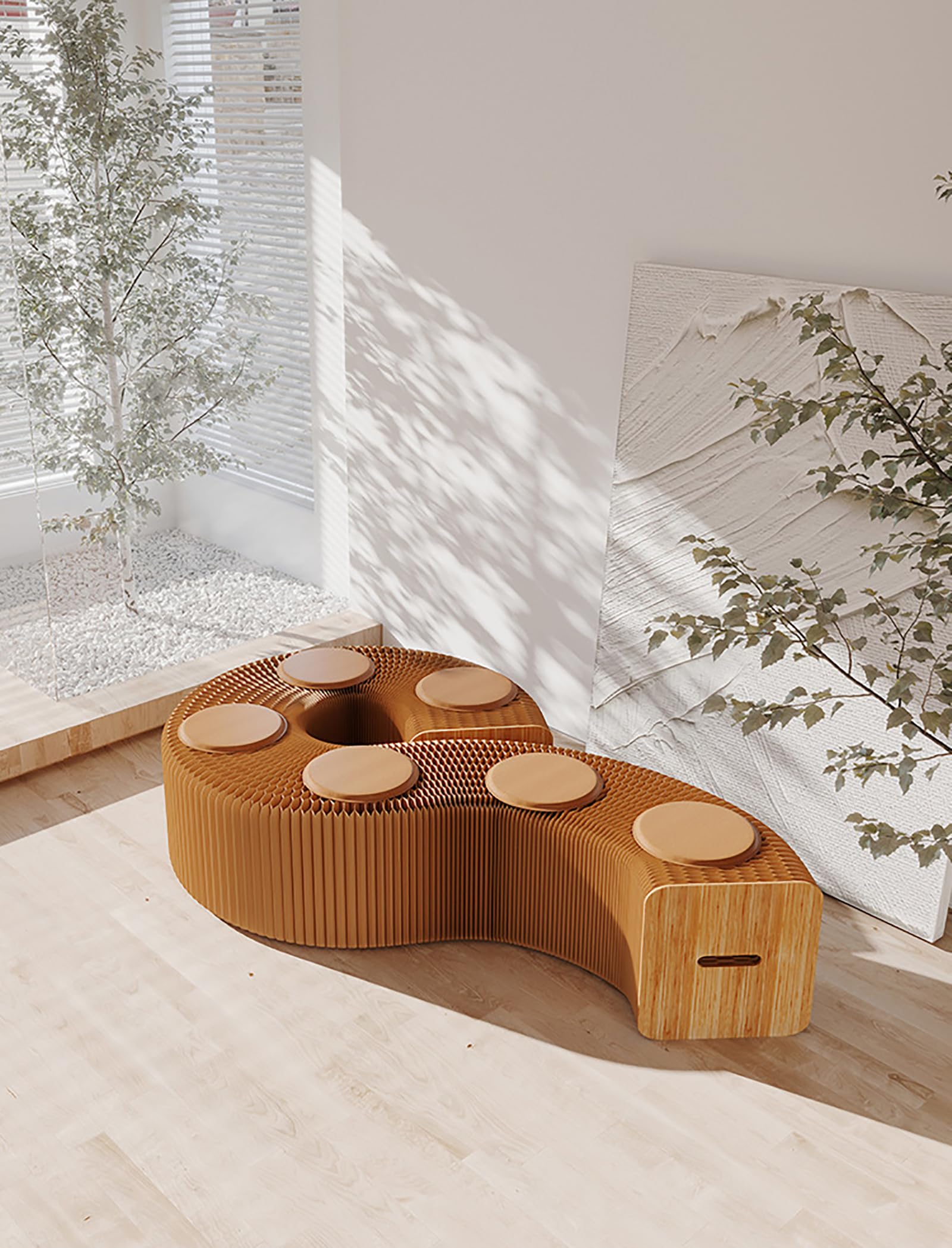 Amazon｜HZFAIGLL アコーディオン紙折りたたみソファチェア、モダンな