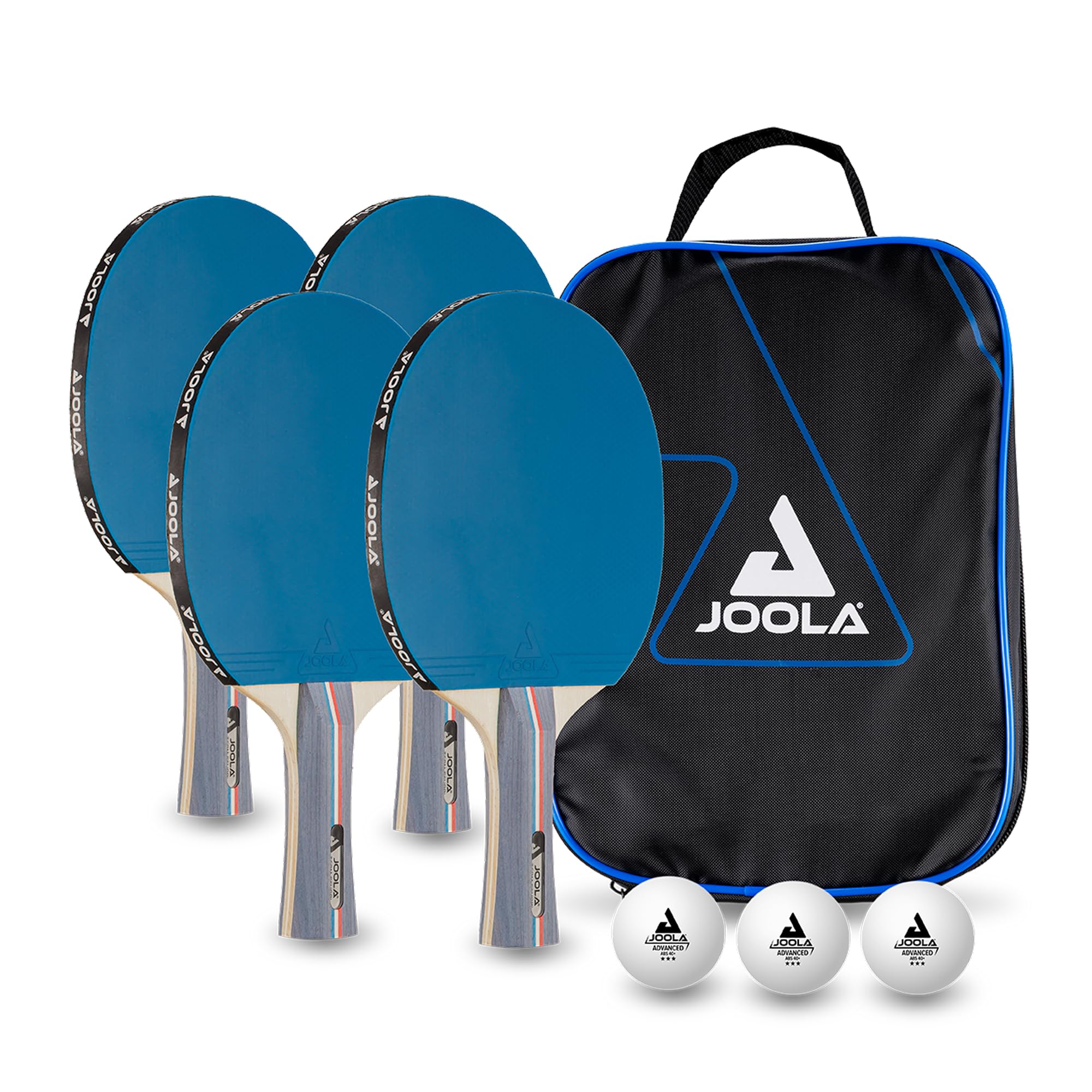 JOOLA Team School FR Tischtennisset - 4 Schläger/3 Bälle