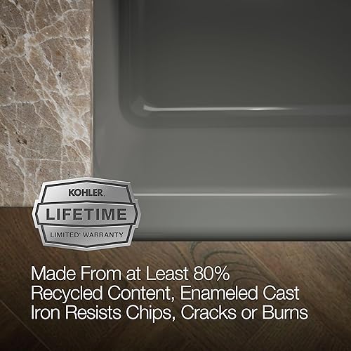 Vista 344 de Kohler Fregadero de la granja Kohler Whitehaven, Frente al delantal altos, K-6489-0, Blanco