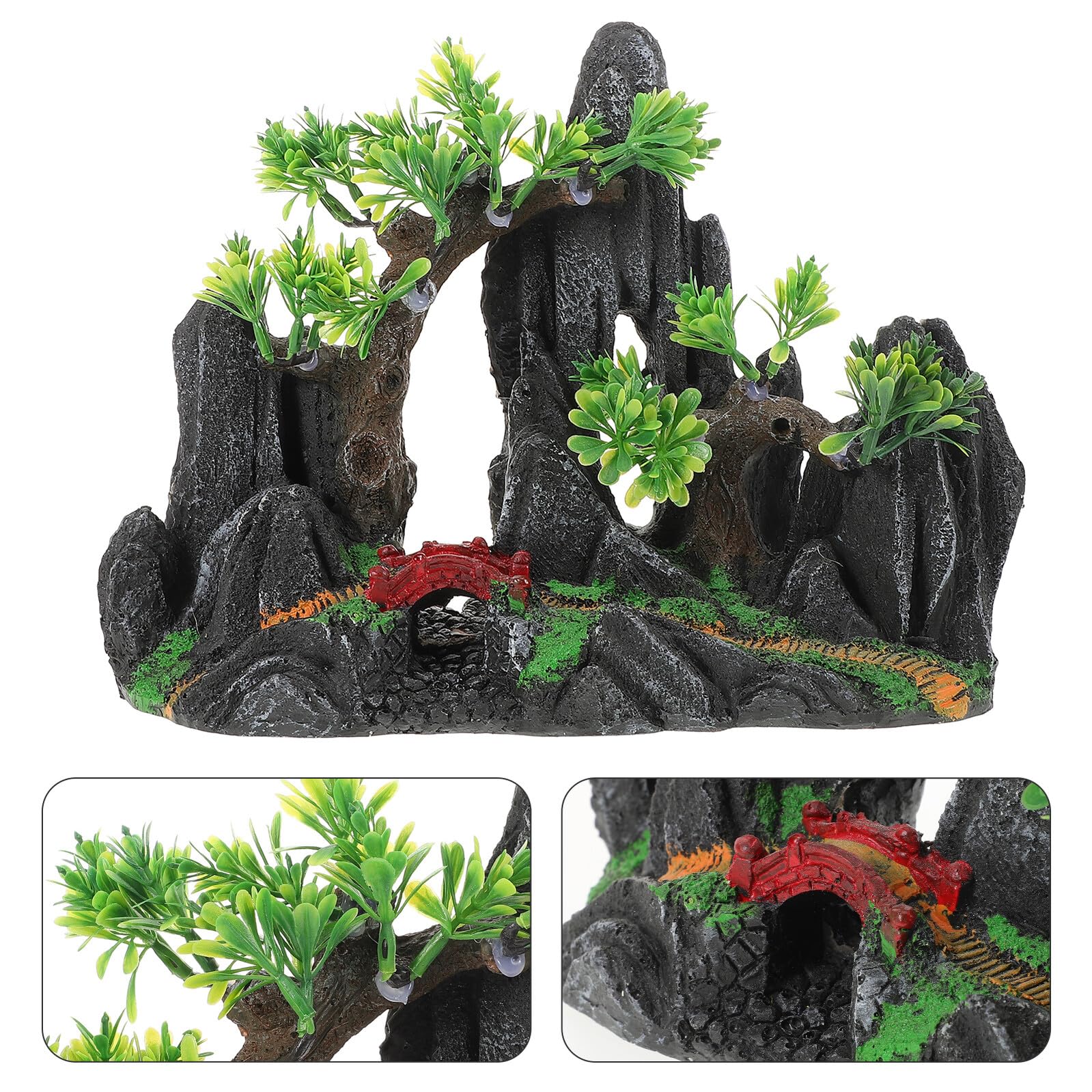 SUPVOX Decorazione Acquario Roccia Resina Piccola per Paesaggio Subacqueo Statua Rocciosa Compatibile con Acquari di Diverse Dimensioni Accessorio per Ambienti d Acqua e Salata