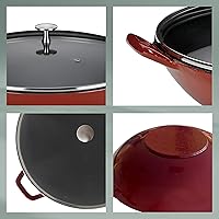 Vista 6 de kela Walk Calido - Olla de dos asas (14.2 in, 4 L, 4 litros), color rojo/beige