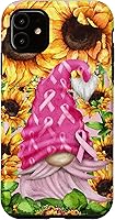 Vista 8 de Funny Breast Cancer Sunflower For Women Cute Pink Gnome Case for iPhone 16