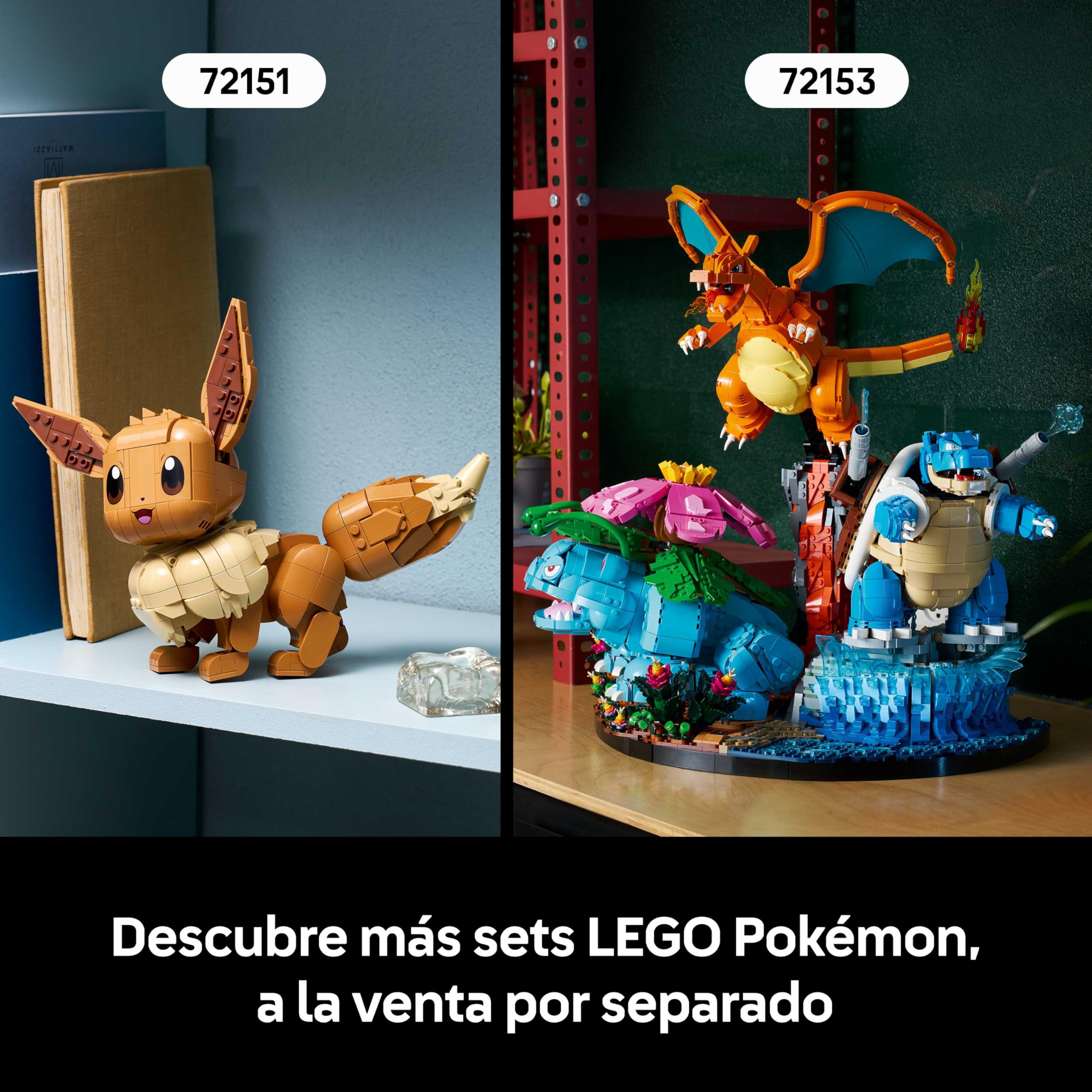 LEGO Pokémon Pikachu y Poké Ball - Maquetas para Construir para Adultos - Figura Articulada de Anime con Base de Exposición - Decoración Gamer de Escritorio - Regalo Coleccionable - 72152