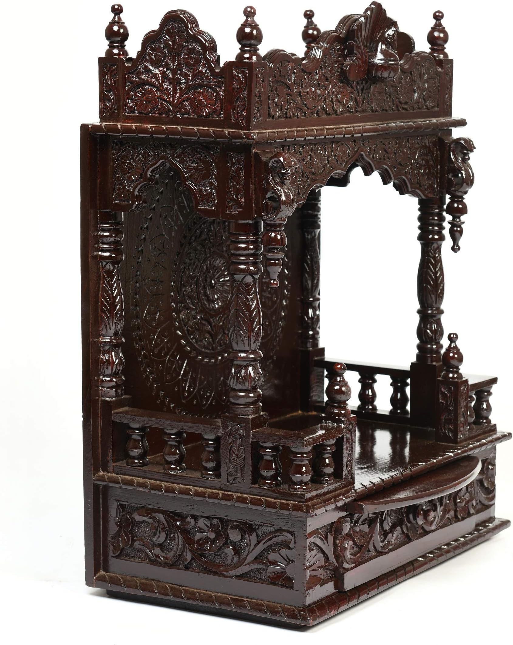 Wooden Mandir | Indian Mini Home Temple | Rosewood Handmade Mandir