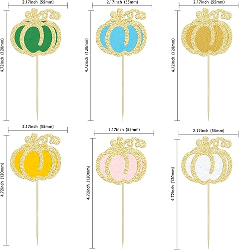 Miniatura 121 de 24 adornos de calabaza para cupcakes con purpurina para otoño, hojas, flores, calabaza, cupcakes, decoración de pasteles para Halloween, decoración