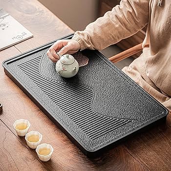 中国 水盤（盥形洗筆）高台あり　u6230939 Amazon｜茶盤 茶盆 茶台 プラスチック製水タンクのティートレイ