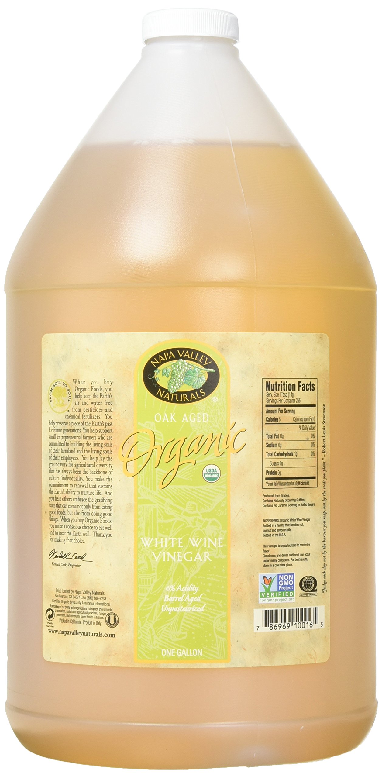 Napa Valley Naturals Organic White Wine Vinegar, 128 Ounce