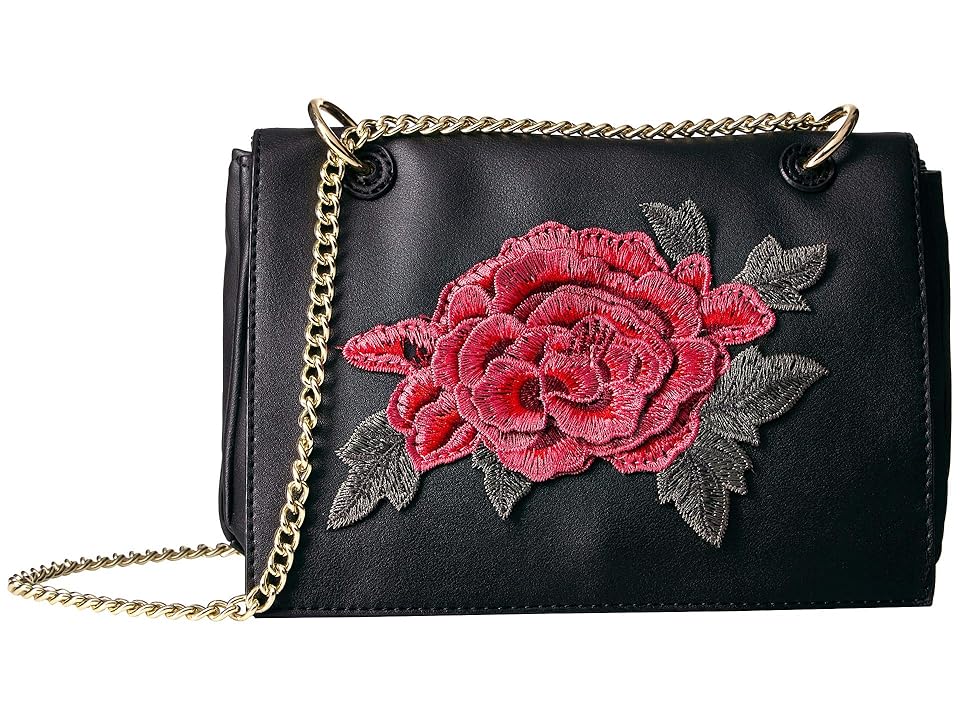 

T-Shirt & Jeans Rose Shoulder Bag (Black) Shoulder Handbags
