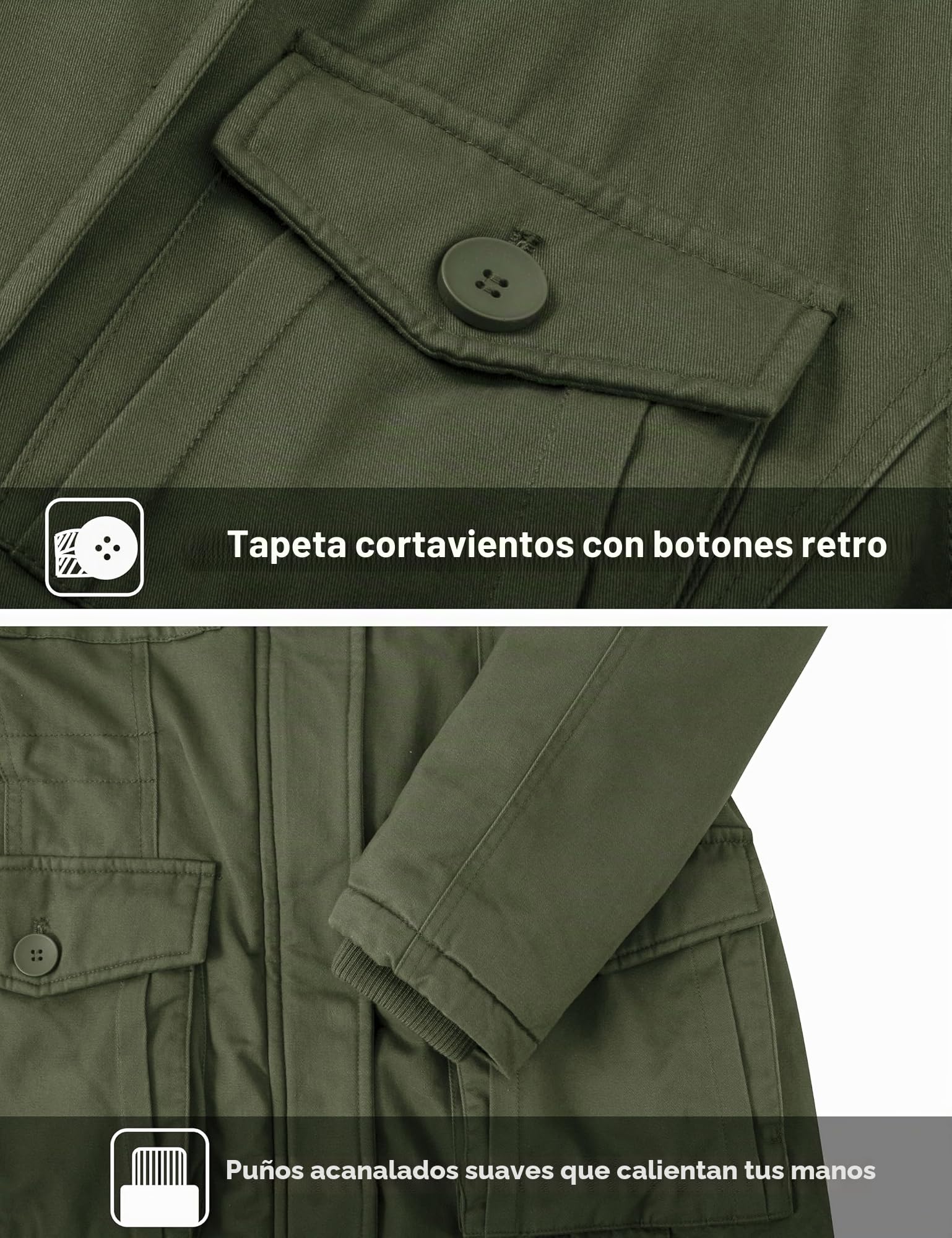 Wantdo Chaqueta con Capucha para Mujer Abrigos de Invierno de Viento | Bolsillos 3D multifuncionales,Cortavientos,Capucha Desmontable,Cremallera SBS,Puños Acanalados,Cintura Ajustable,Otoño