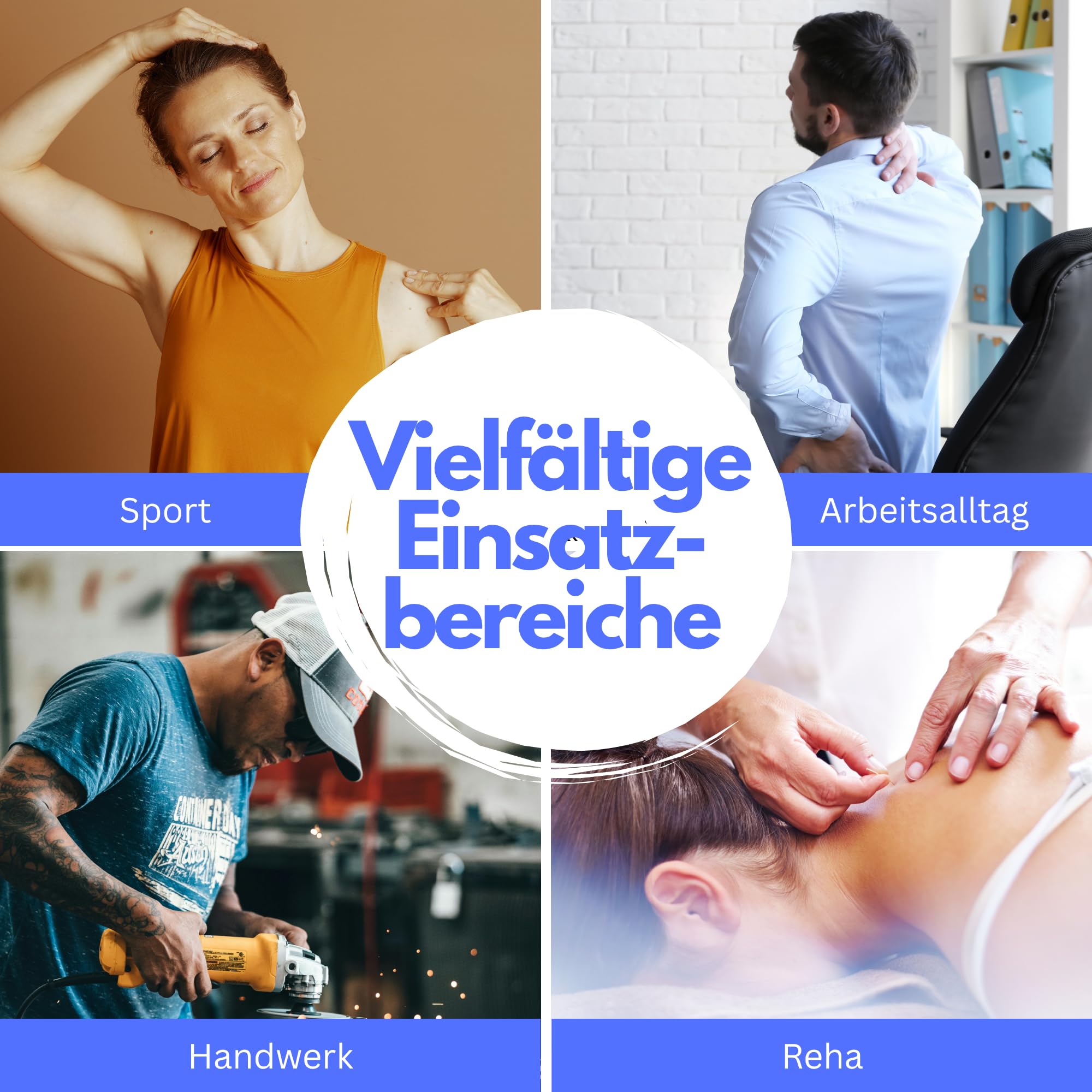 TSM Nacken-Bandage aktiv | Neoprenbandage zur Durchwärmung & Entlastung | Linderung bei Verspannungen & Schmerzen | Sport, Freizeit & Arbeit | Artikelnr 2120 | Made in Germany | 1 Stück, Größe M