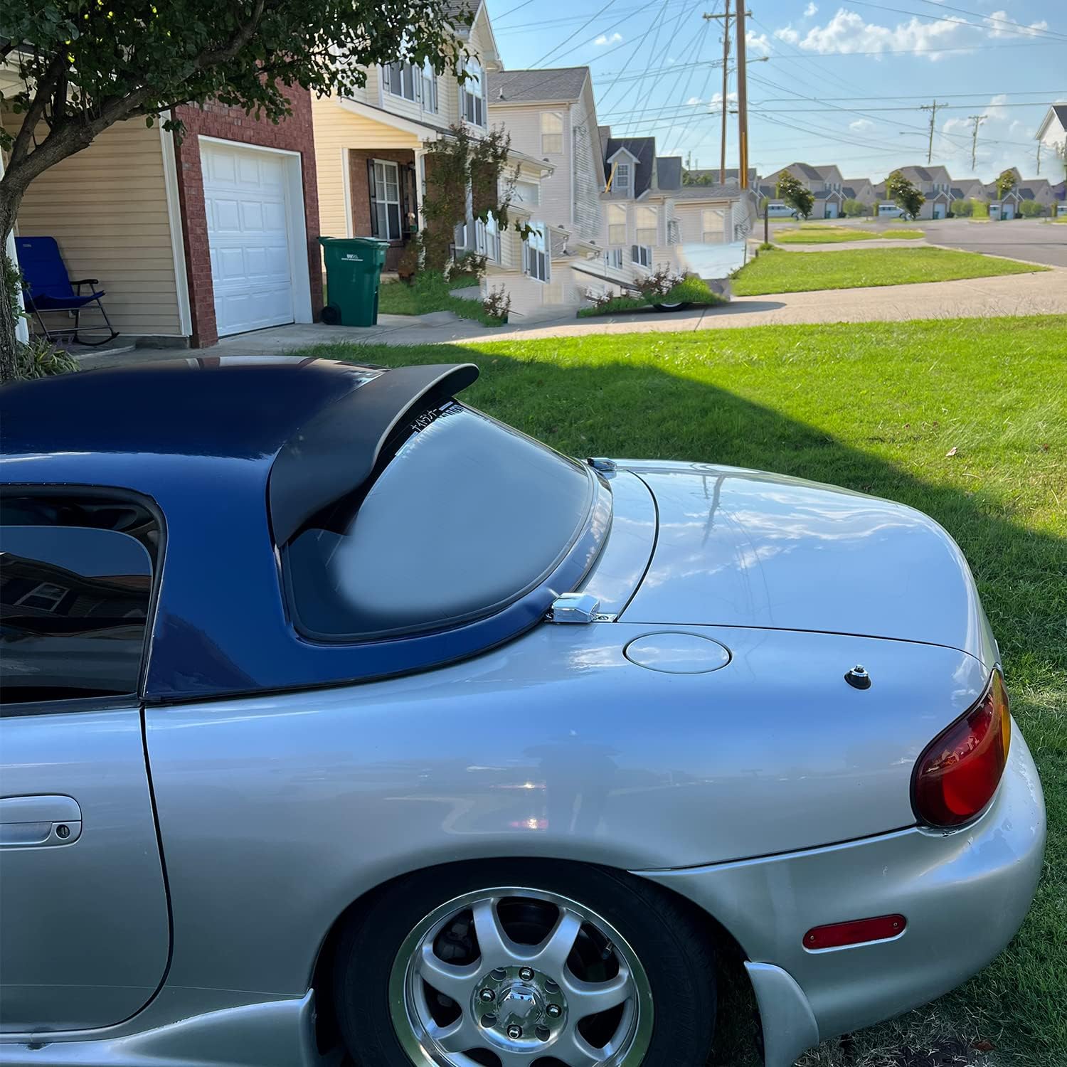 HECASA Rear Window Roof Spoiler Compatible with 1990-1997 Mazda Miata MX5 Hardtop Model JDM Style Visor Wing Sun Shade Protection ABS Plastic
