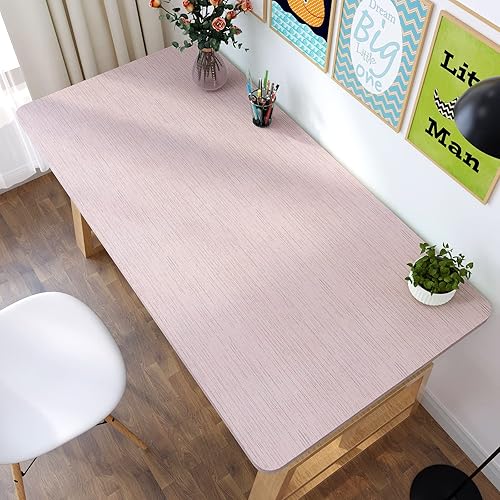 Miniatura 2 de VaryPaper Papel tapiz autoadhesivo de tela de lino con textura rosa, de 15.7 x 78.7 pulgadas, para dormitorio, papel de contacto rosa impermeable