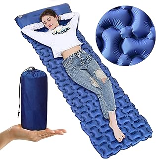 Inflatable Sleeping Pad for C ing with Air Pillow Ultralight C ing Mattress Insu - Compare price