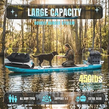 UPWELL Inflatable Stand Up Paddle Board 3.4m/3.5m with SUP Accessories: Backpack, Repair Kits, Anti-Slip Deck, Leash, 3 Fins, Paddle and Hand Pump