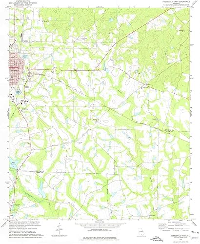 Fitzgerald East GA topo map, 124000 Scale, 7.5 X 7.5 Minute, Historical, 1972, Updated 1976, 26.8 x 22 in