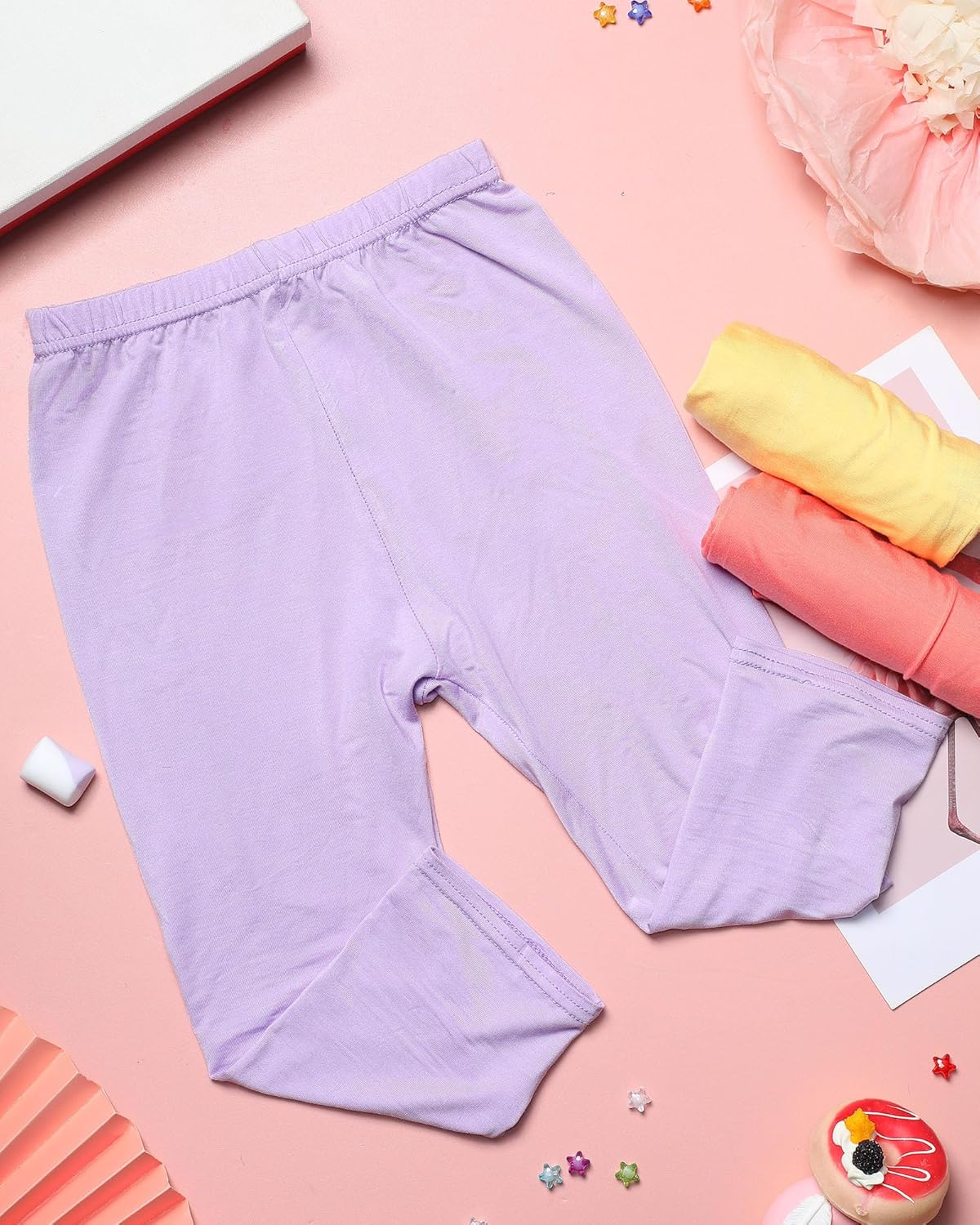 Syhood 12 Pieces Girls Capri Leggings Kids Crop Summer Leggings Cropped Toddler for School Wearing, 12 Colors