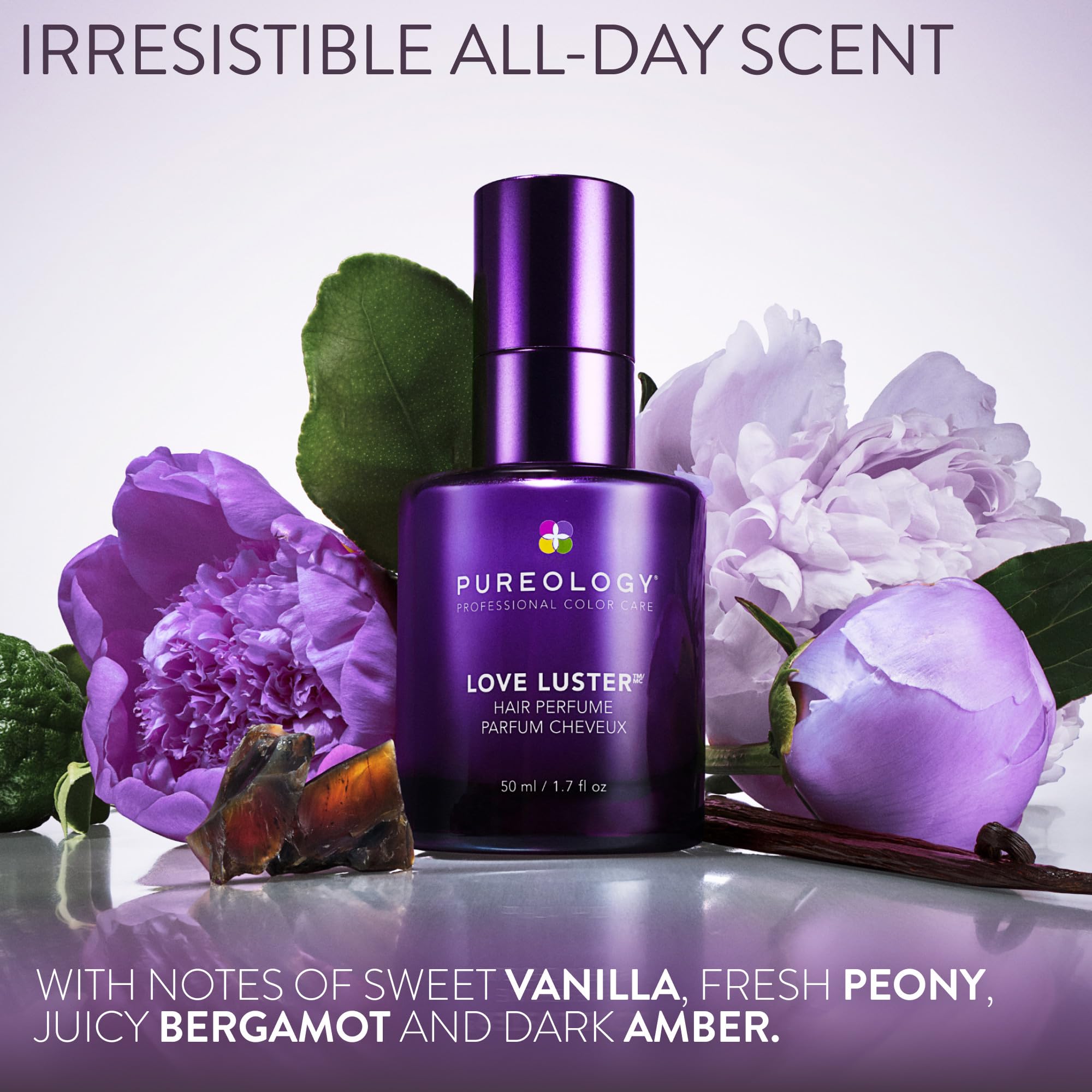 Pureology Love Luster Hydrating Hair Perfume - Hair & Body Mist with Vanilla & Peony Fragrance, Color Safe, No Drying Alcohols, Instant Hair Shine & Softness