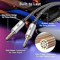 Vista 4 de Cable Matters Paquete de 2 cables de audio de 0.138 in – 3 pies