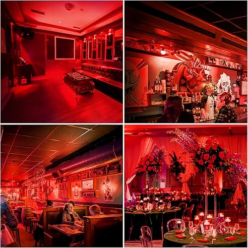 Miniatura 2 de Bombilla LED roja equivalente a 15 W, bombillas LED G45 de globo de Navidad, luces LED de noche de colores de 1 W, bombilla de base Mini Edison E26