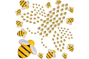 Jetec 100 Pieces Tiny Resin Bees for Cake Decorations