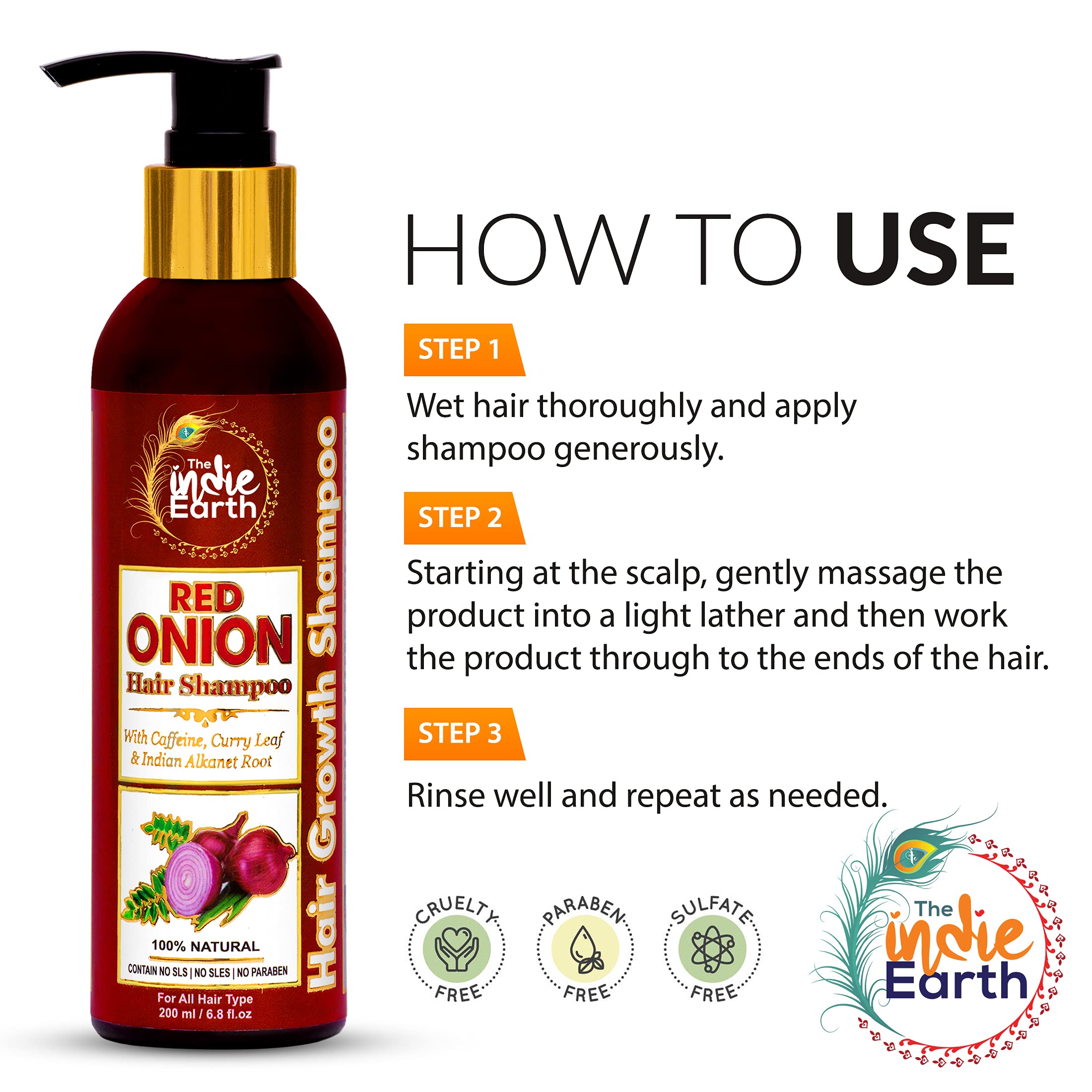 The Indie Earth Red Onion Anti Hair Loss & Hair Growth Combo with Red