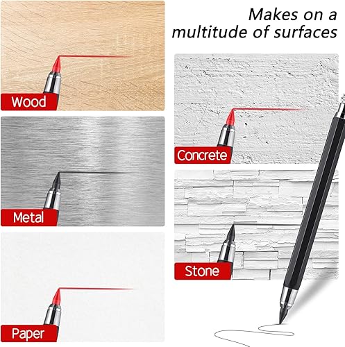 Miniatura 4 de 36 recambios de lápiz mecánico de 0.23 pulgadas y lápiz mecánico de 0.23 pulgadas, repuesto de lápiz de boceto negro y rojo, repuesto de lápiz