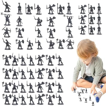 Soldiers Men,Toy Soldiers Set | Model Miniatures 100x Statues Playsets for Pretend Play Parties Cake Decorations Educational Projects