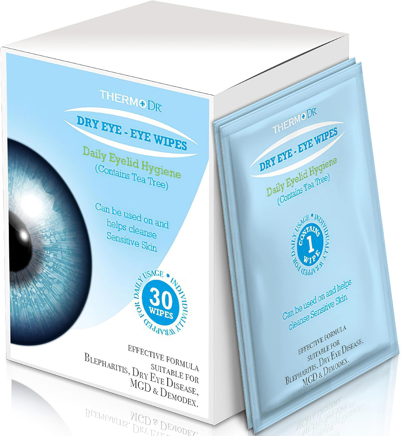 ThermoDR Dry Eye Relief Premium Eyelid Wipes for Blepharitis and Dry
