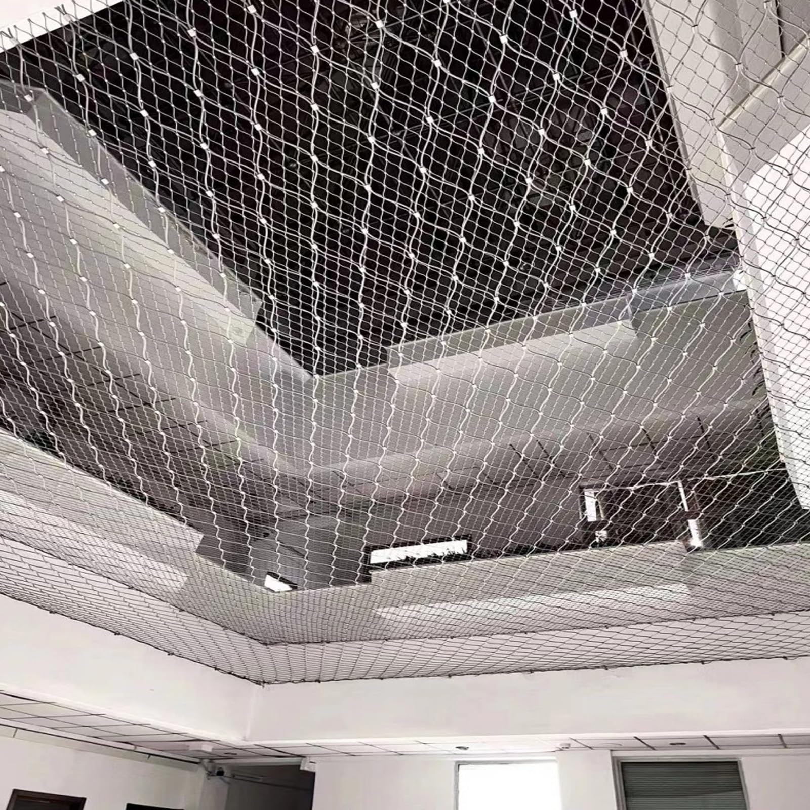 Malla de alambre de acero inoxidable de 7 x 1,5 m, red duradera para seguridad industrial, valla agrícola, instalaciones deportivas y protección de edificios