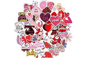 Preppy Stickers 50Pcs Red Mixed Pink Girl Sticker Set for Women