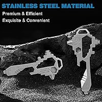 Vista 2 de Herda Keychain Multitool – EDC Tool with 17+ Functions Gifts Small Bottle Opener keychain with Screwdriver,Wrench,and Box Cutter for