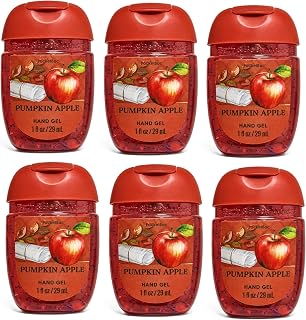 Bath and Body Works 클래식 및 시즌 향 포켓백 핸드 젤 - 각 170.1-28.3g(6-1온스) 팩 (호박 애플)