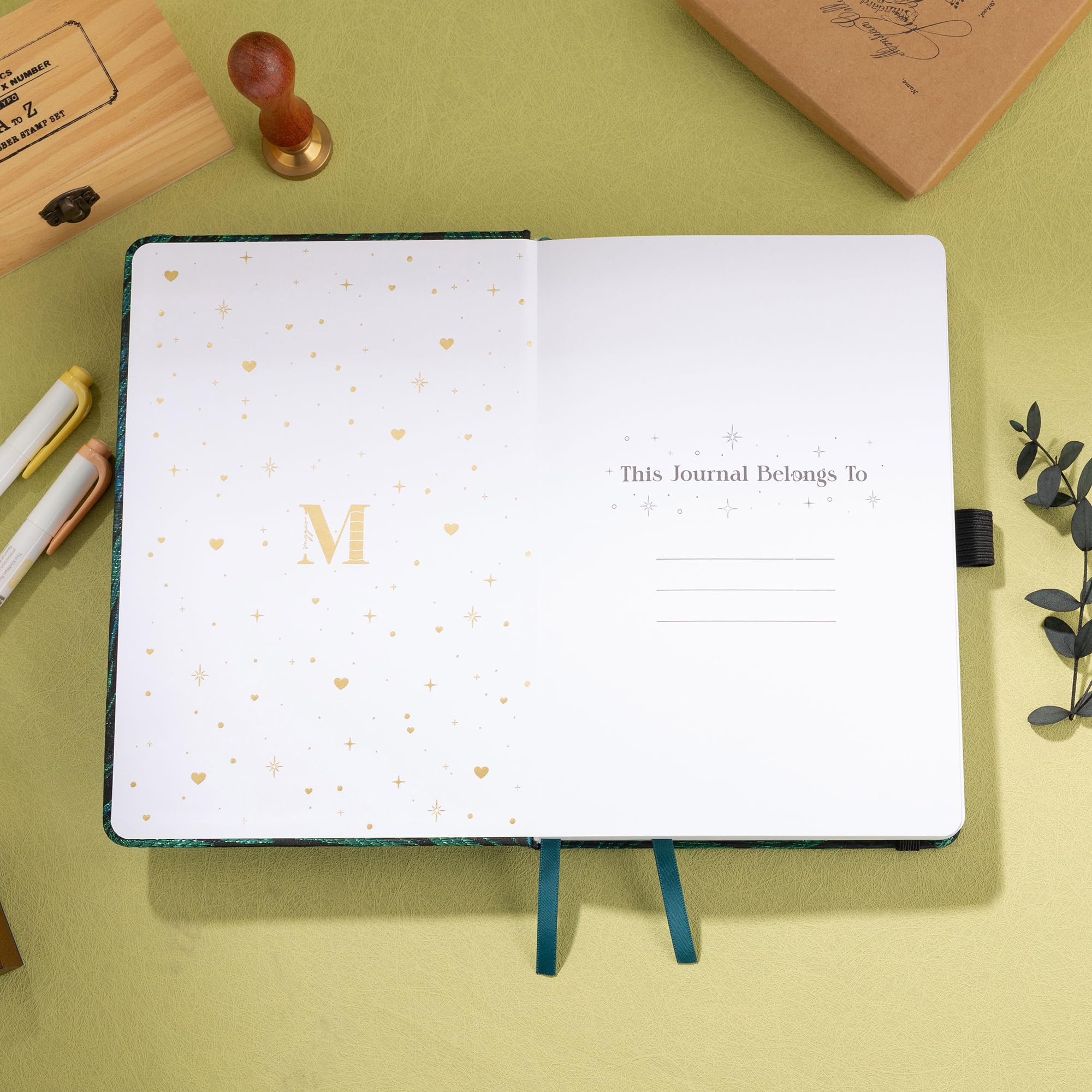 MGGAO Taccuino a Puntini, Quaderno con Copertina in Tessuto A5
