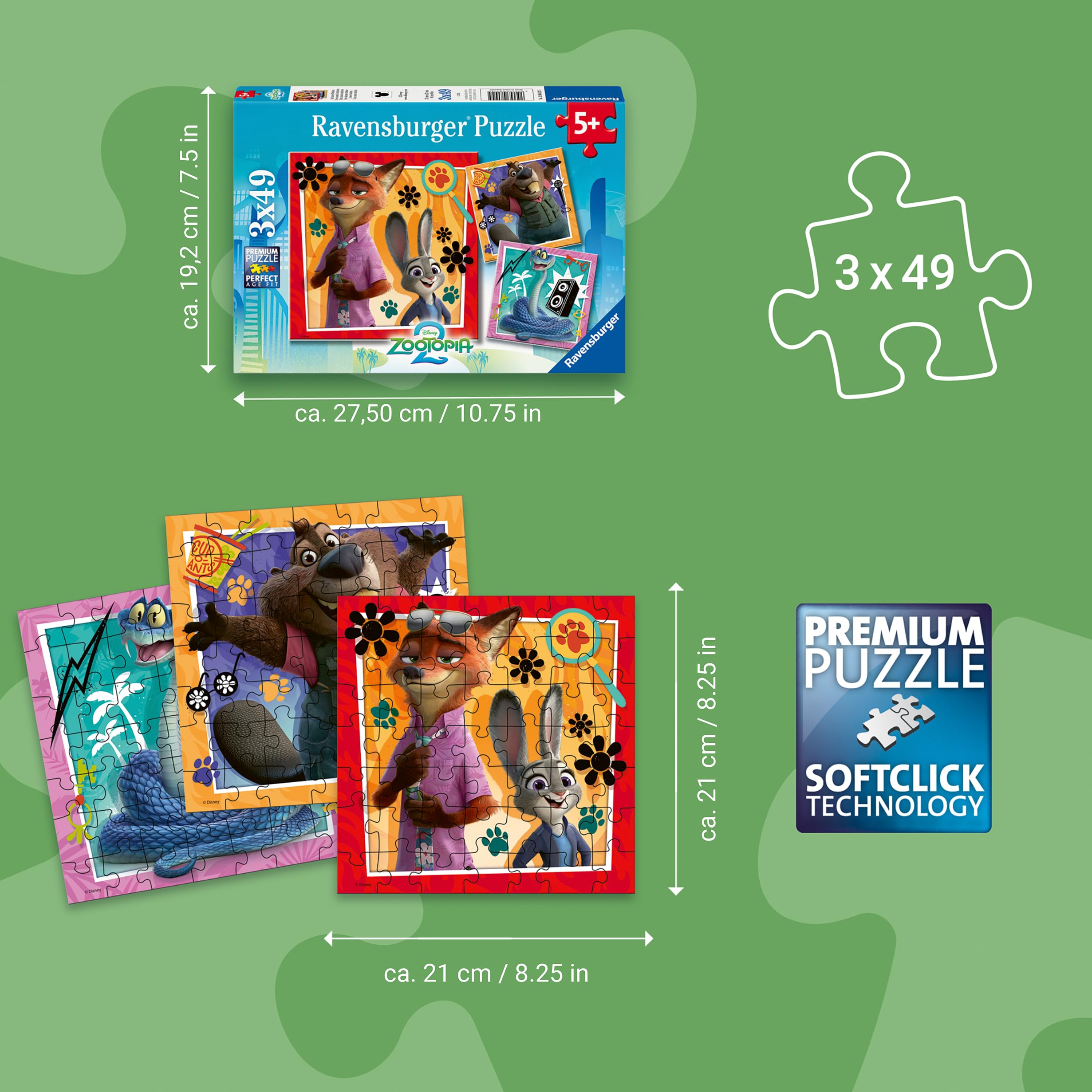 Amazon | Ravensburger - ズートピア2:新しい使命 - 3×49ピース