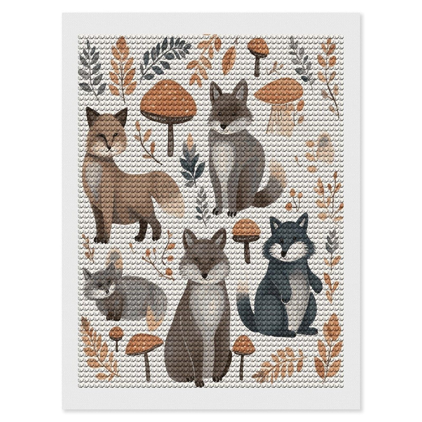 FekiLoot Woodland Raccoon Animals Diamond Art Kits for Adults Diamond Painting Kits for Beginners DIY Diamond Art Kits Round Full Drill Diamond Dot Gem Painting for Home Wall Decor Gift 12"x16"