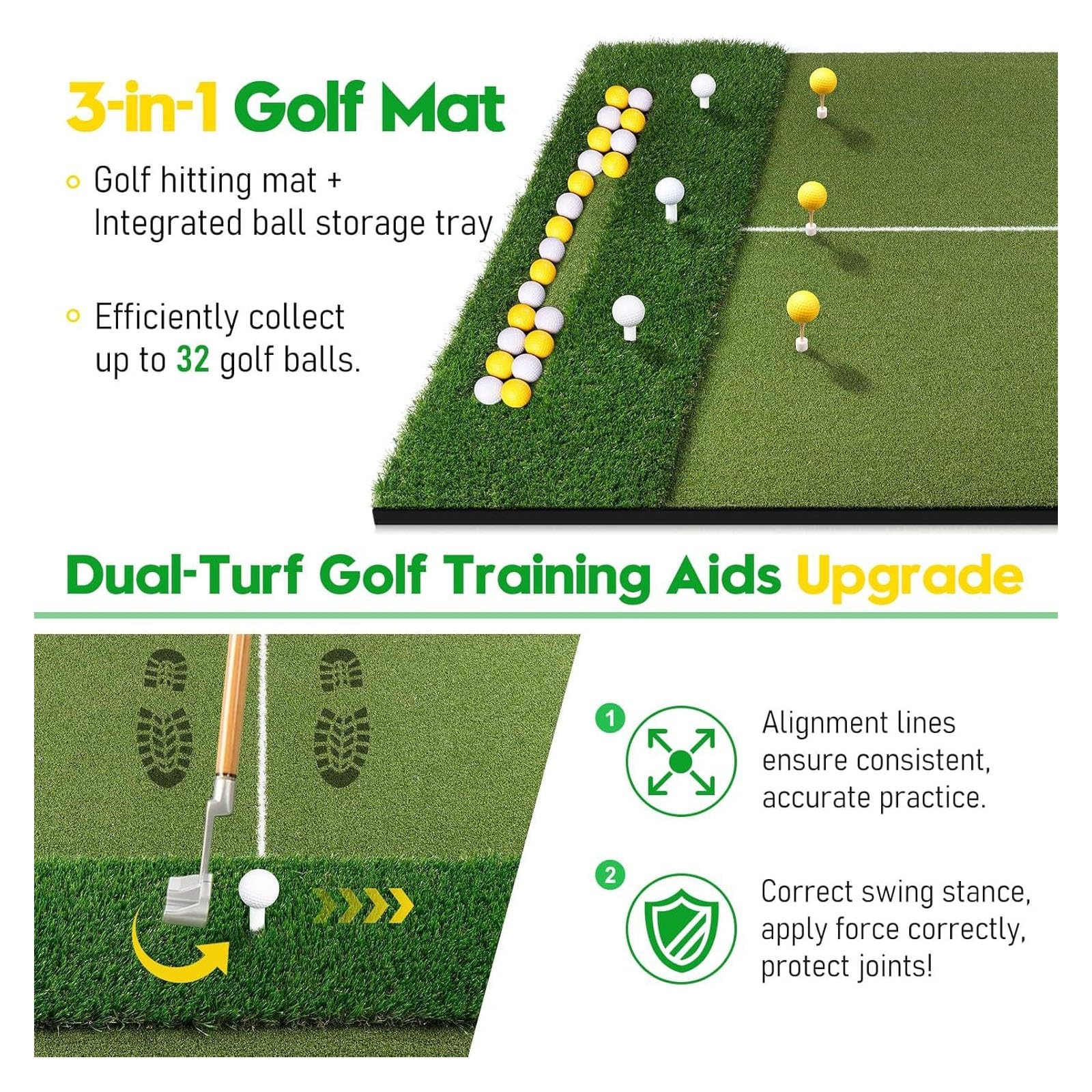 Tapete de Golf,Tapete de Césped Artificial para Interior y Exterior