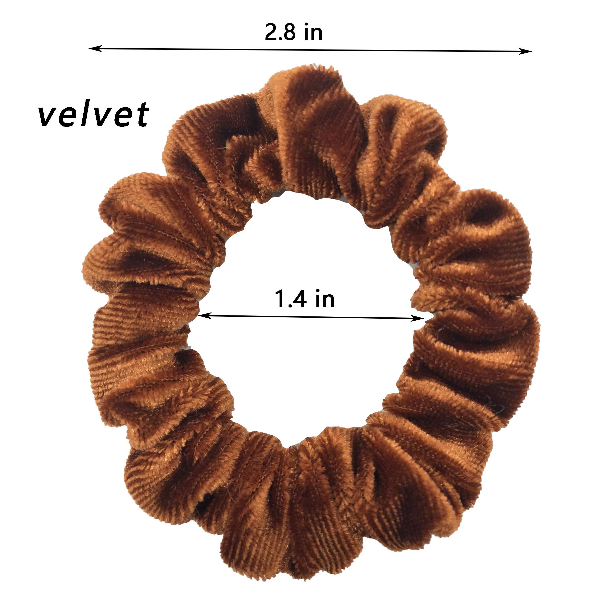 10/6 sztuk/partia Velvet Hair Scrunchies Pack Girl Elastyczne gumki do włosów Nakrycia głowy Kucyk Holder Set Akcesoria do włosów Solid No Crease-02-Navy-blue (16)