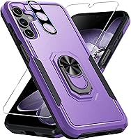 Vista 18 de Janmitta Funda compatible con Samsung Galaxy A14 5G con protector de pantalla + protector de lente de cámara, funda resistente de servicio pesado