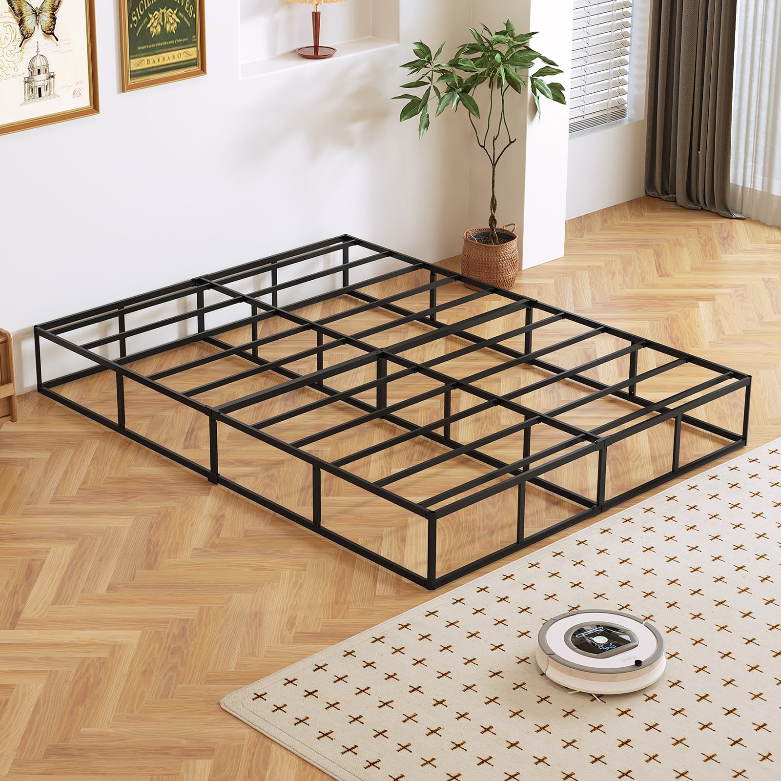 10 Inch High Profile Full Box Spring, Heavy Duty Metal Frame Mattress Foundation - product photo
