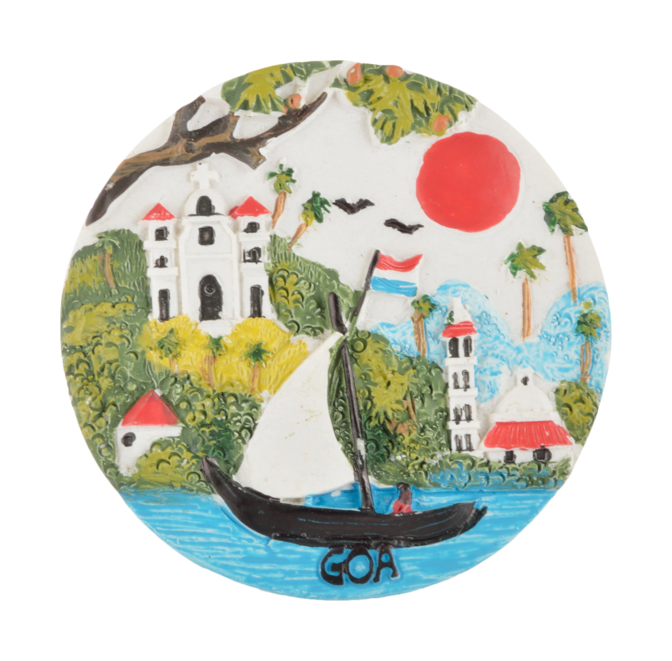 Temple Trees Goa Mario Boat Fridge Magnet - TSC 2023