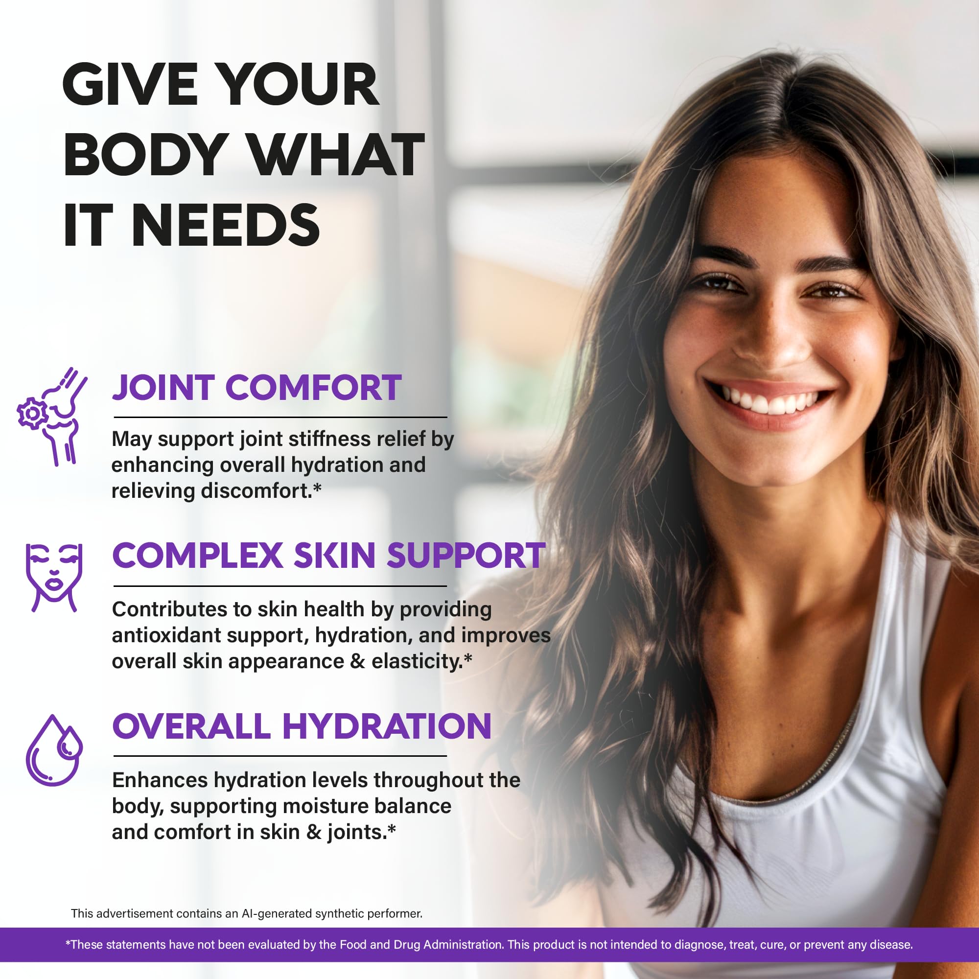 Hyaluronic Acid Supplements 1000mg - Skin & Joint Support - 120 Caps — Amazon image 3