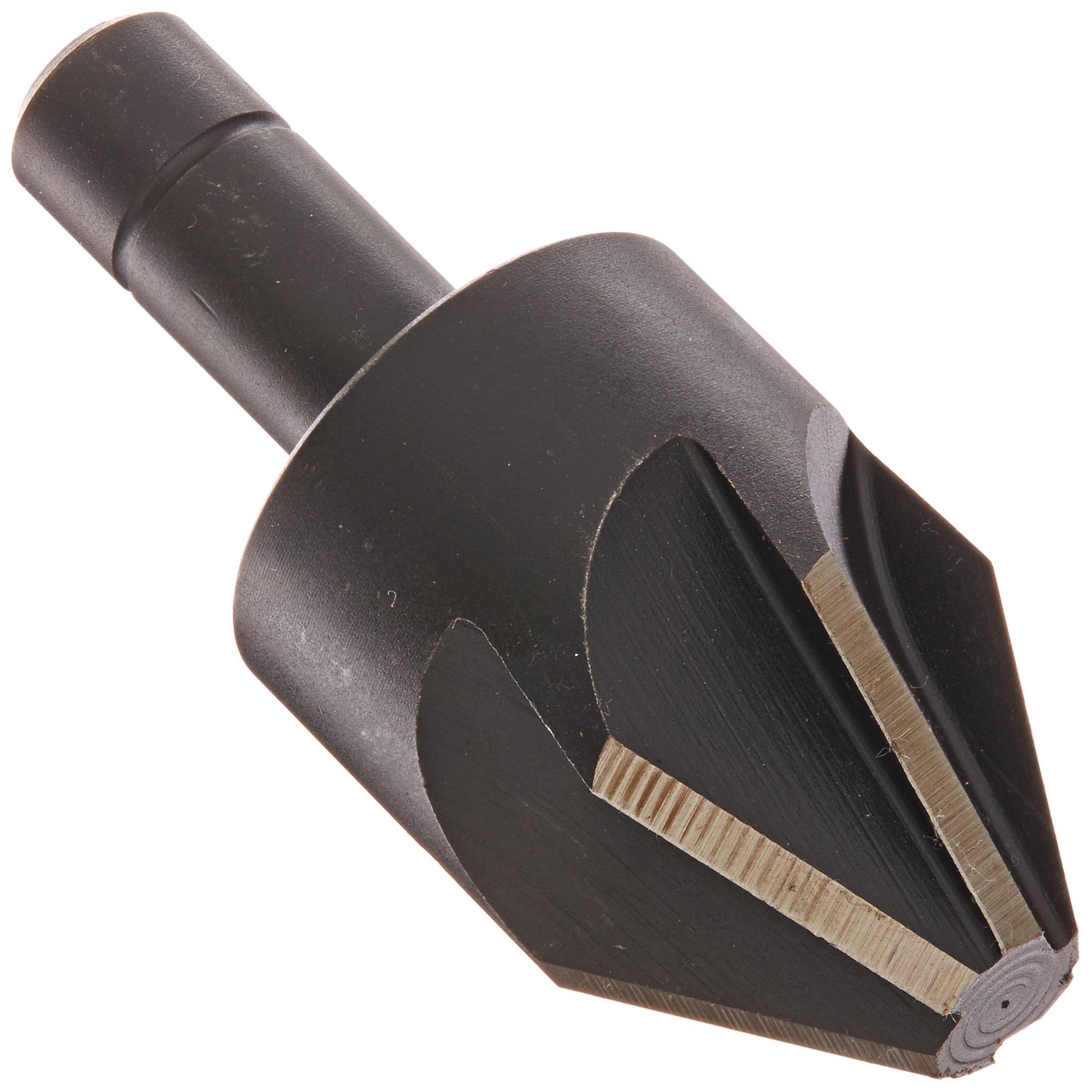 KEO 55512 Cobalt Steel Single-End Countersink, Uncoated (Bright) Finish, 6 Flutes, 60 Degree Point Angle, Round Shank, 1/2