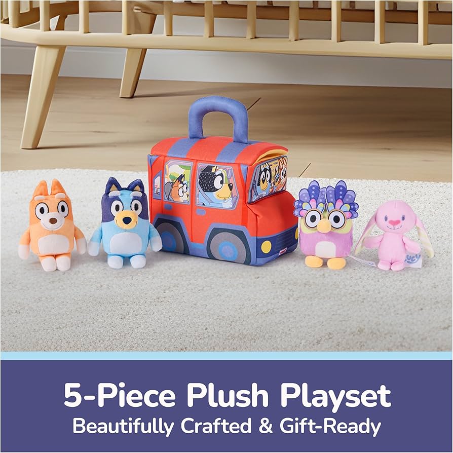 Amazon.com: GUND Bluey 5-Piece Plush Playset, Official Bluey