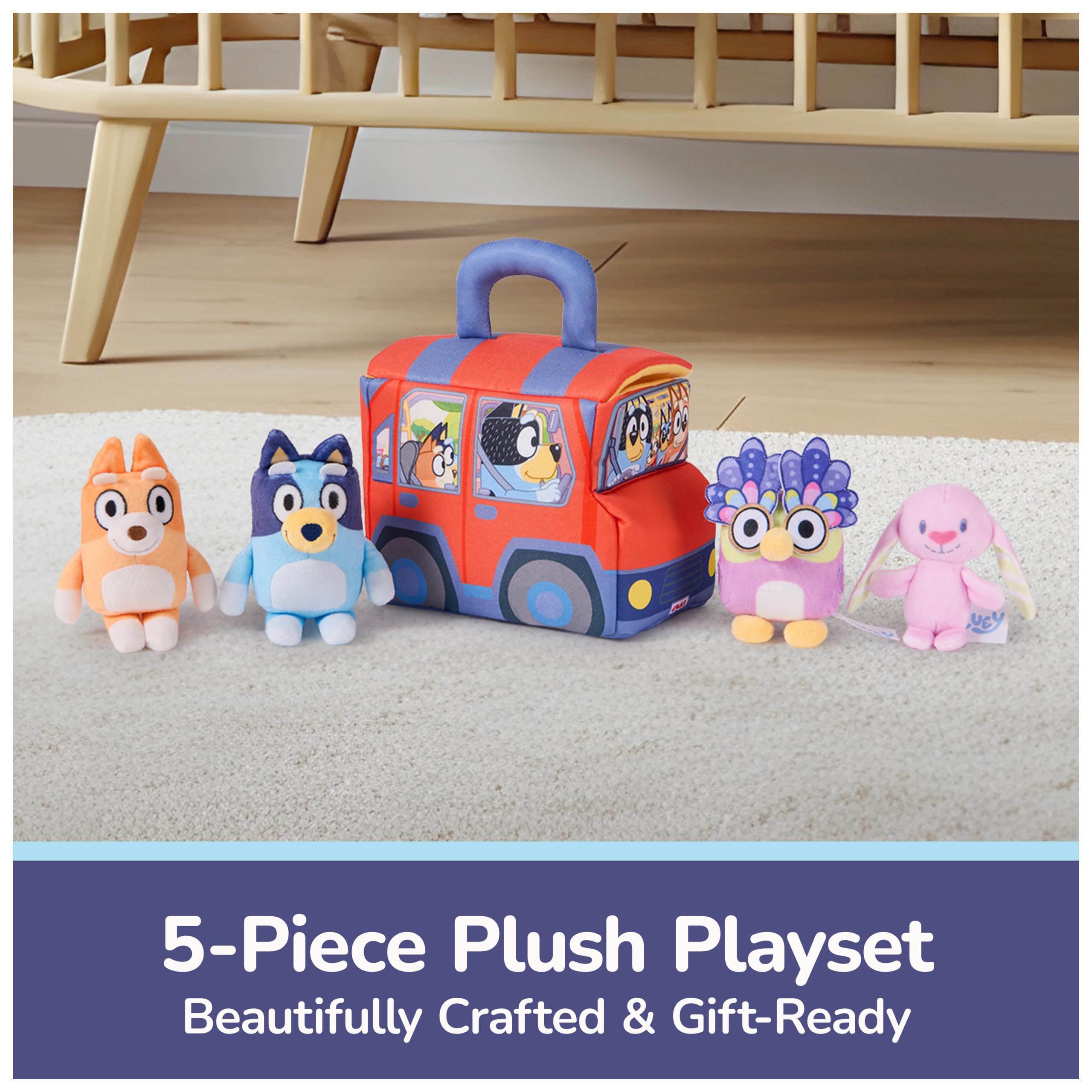 Amazon.com: GUND Bluey 5-Piece Plush Playset, Official Bluey