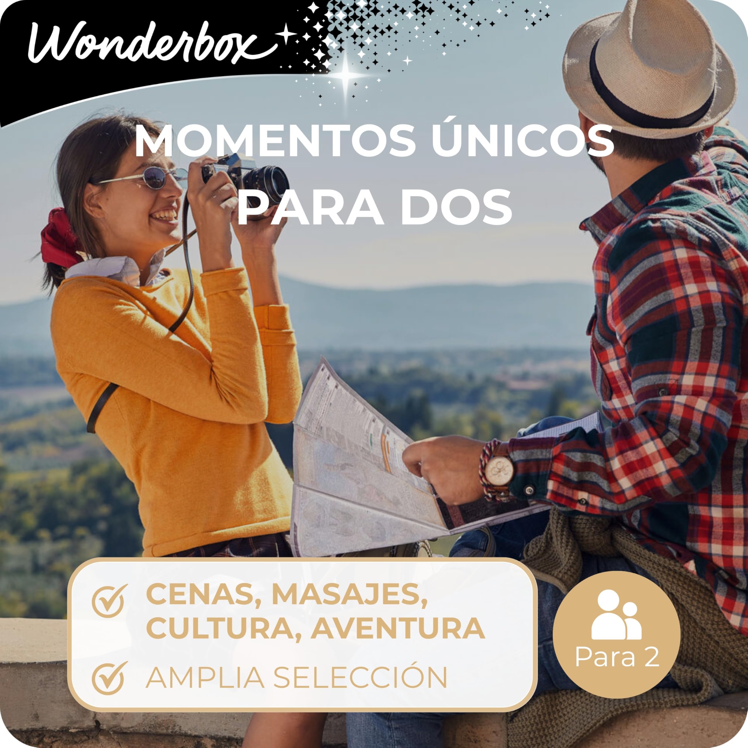 WONDERBOX Caja Regalo para Parejas - Momentos ÚNICOS para Dos - 6.500 experiencias para Dos Personas