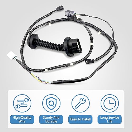 Miniatura 5 de Conjunto de arnés de cables de puente de puerta derecha del lado del pasajero trasero para Ford F150 Crew Cab 2009-2014, 9L3Z-14630-CAA,