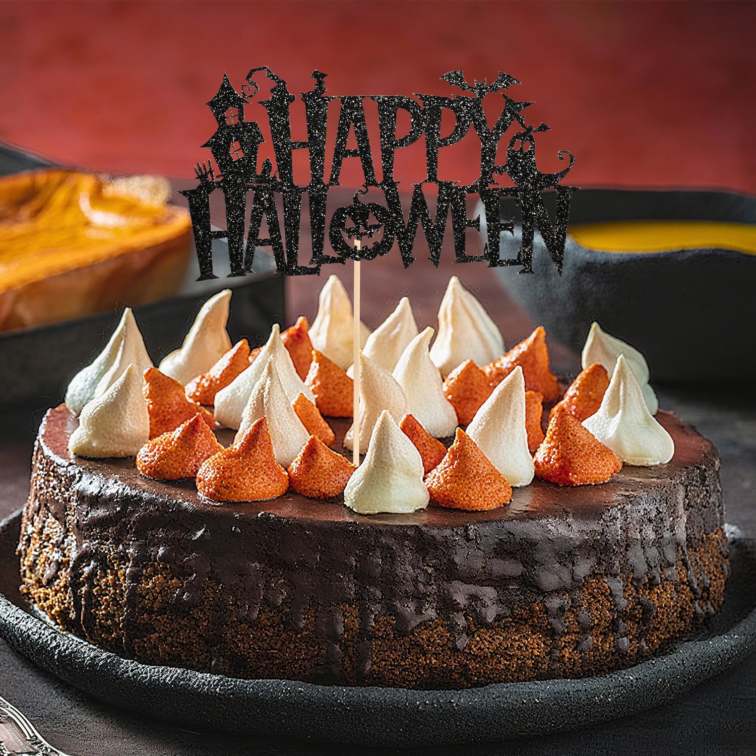 Decorazioni Cupcake Di Halloween,48 Pezzi Toppers Per Torta