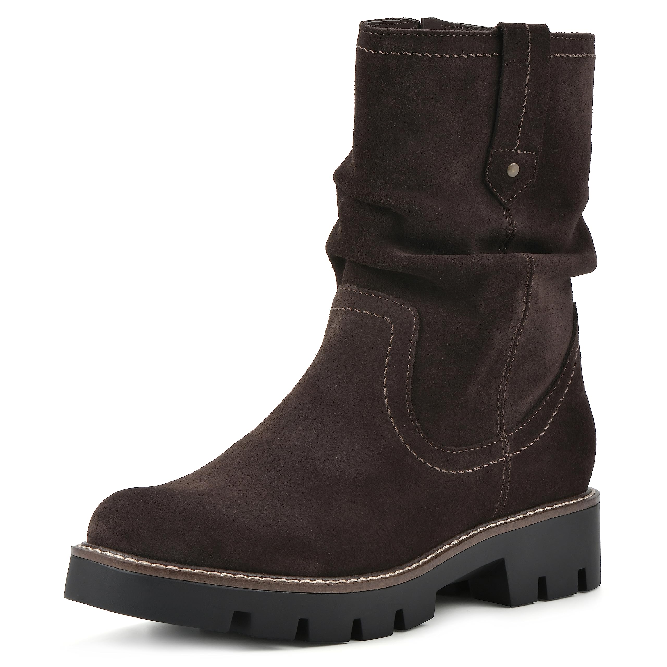 WHITE MOUNTAIN Women's Shoes Glean Lug Sole Mid Calf Boot