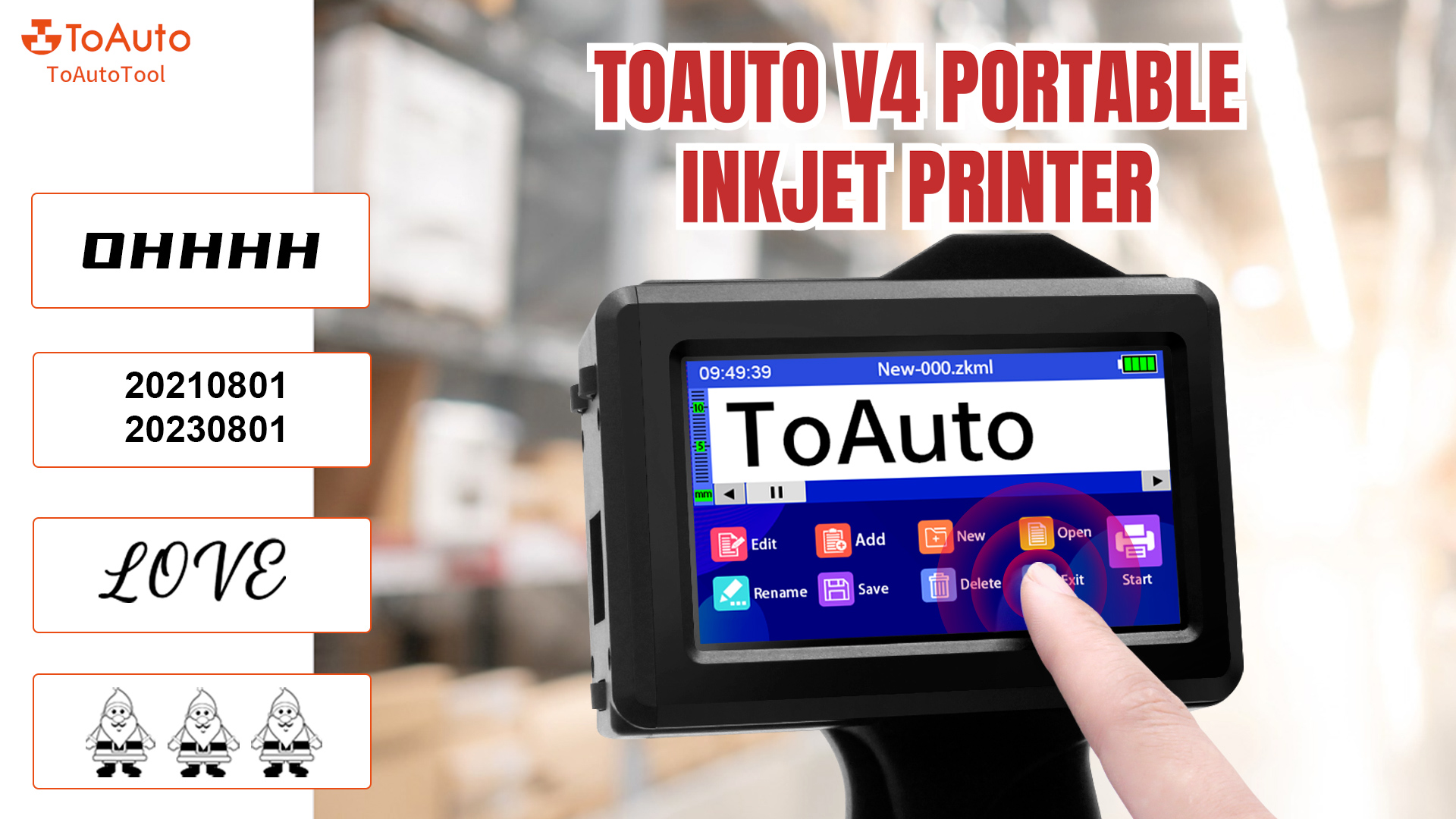 Amazon.com : TOAUTO Portable Intelligent Upgraded Handheld Inkjet